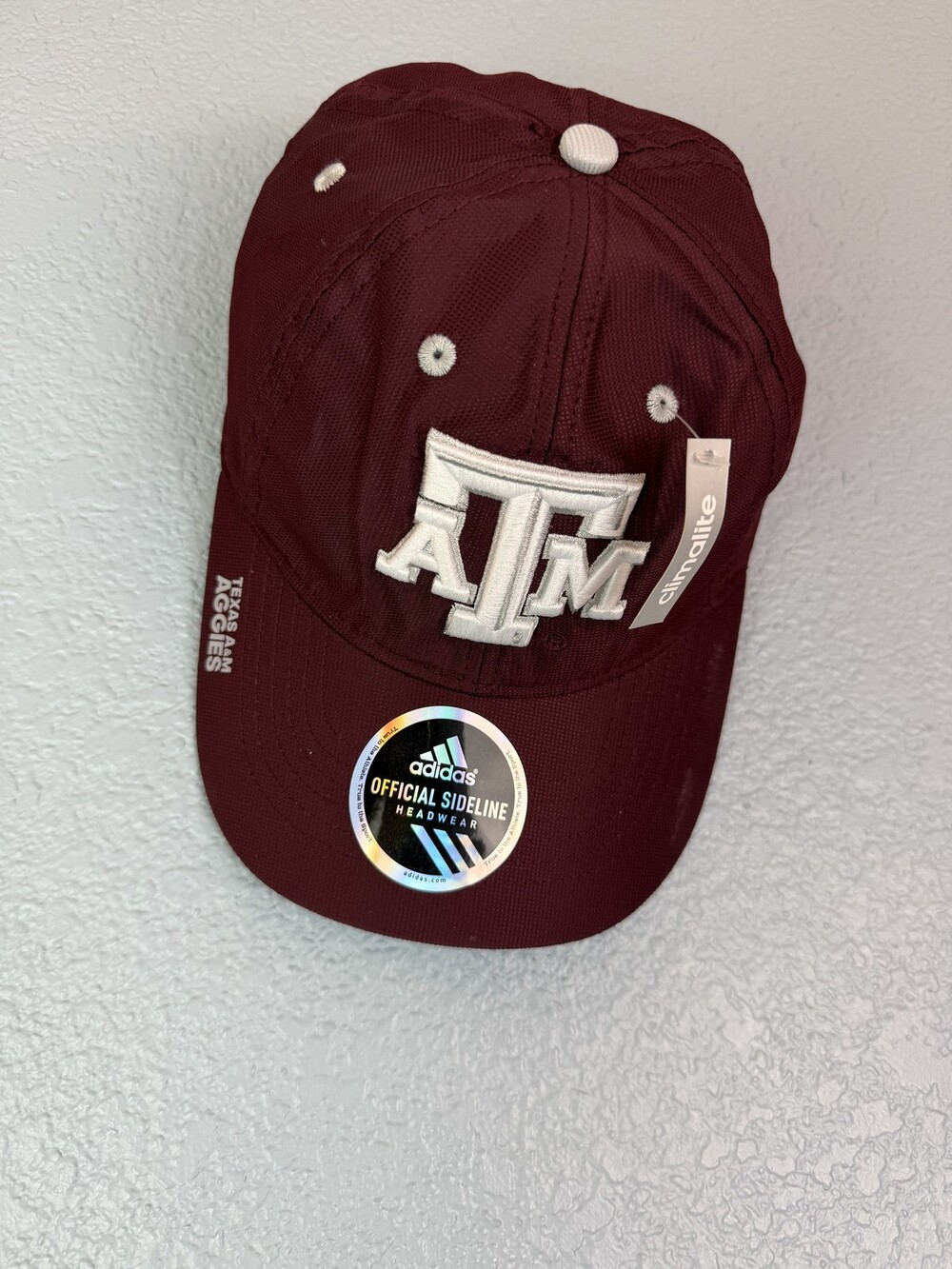 Texas A&M Aggies Hat Cap Strap Back NCAA Football Mens Adidas Climalite